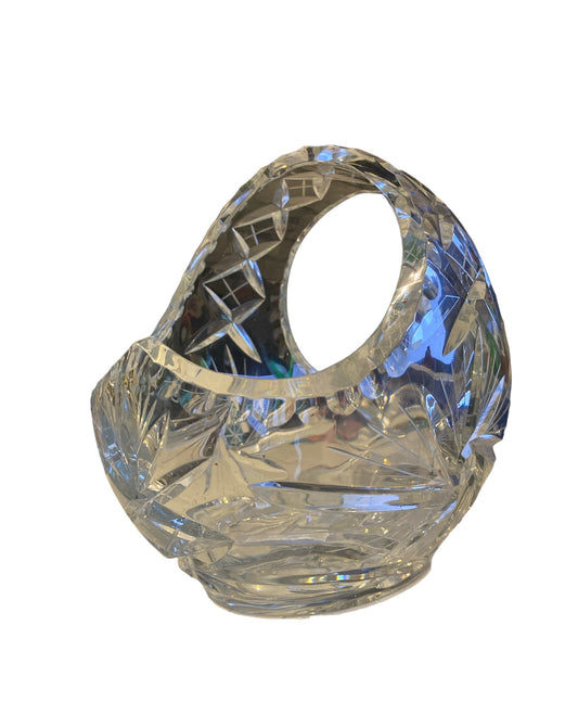 Crystal Cut Glass Basket
