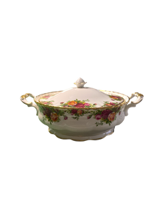 Royal Albert Old Country Roses Vegetable Tureen With Lid  - First Quality