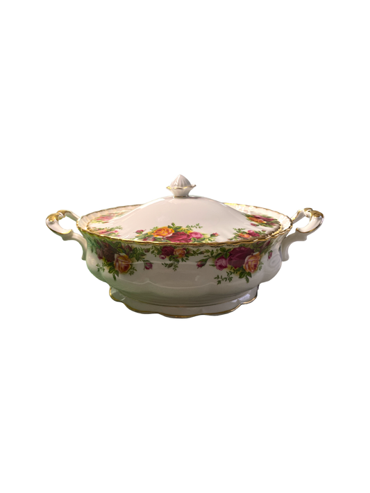 Royal Albert Old Country Roses Vegetable Tureen With Lid  - First Quality