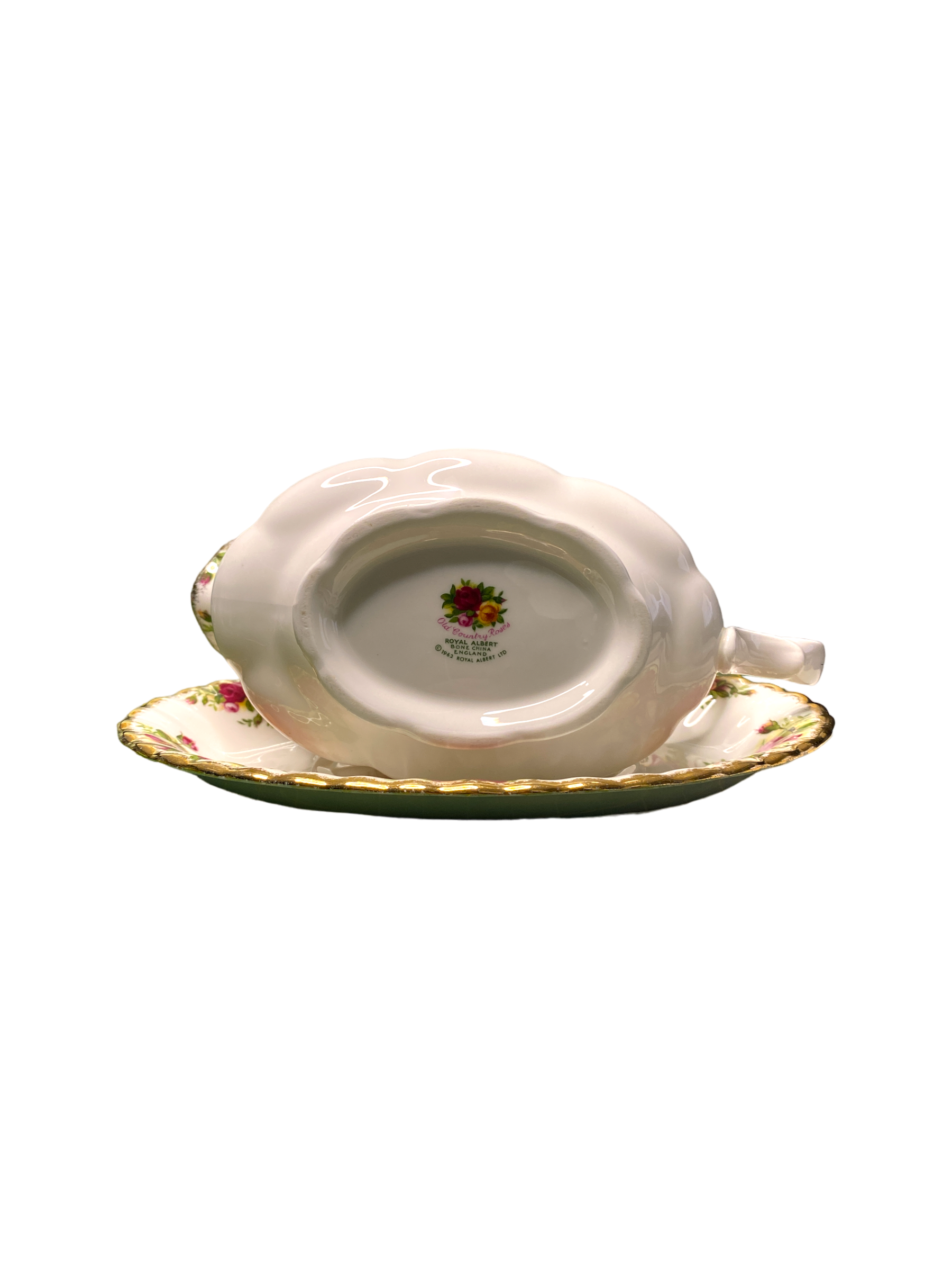 Royal Albert Old Country Roses Sauce Boat And Stand - First Quality